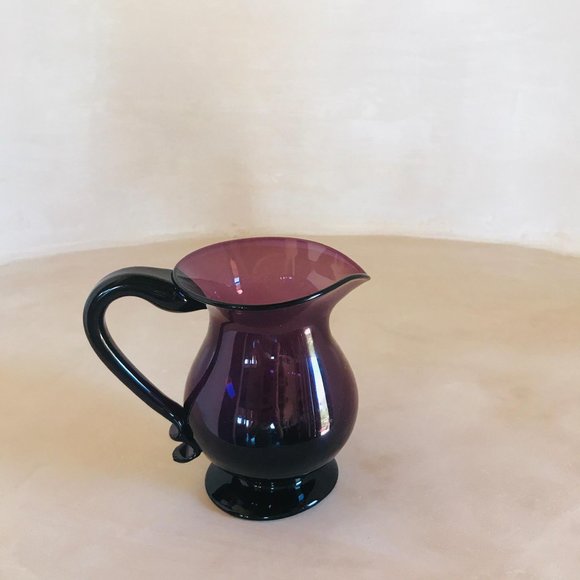 Purple Glass Pitcher/ Carafe - Vintage Collectible - Picture 2 of 8